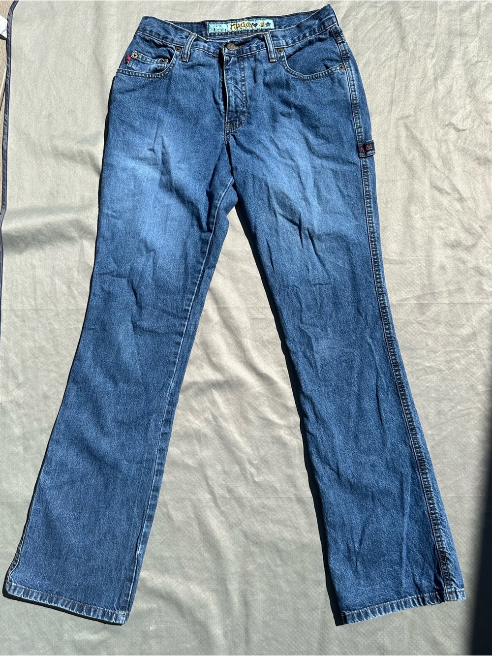 Vintage Low Rise Y2K Mudd Flare Carpenter Jeans Size 9 Juniors Denim